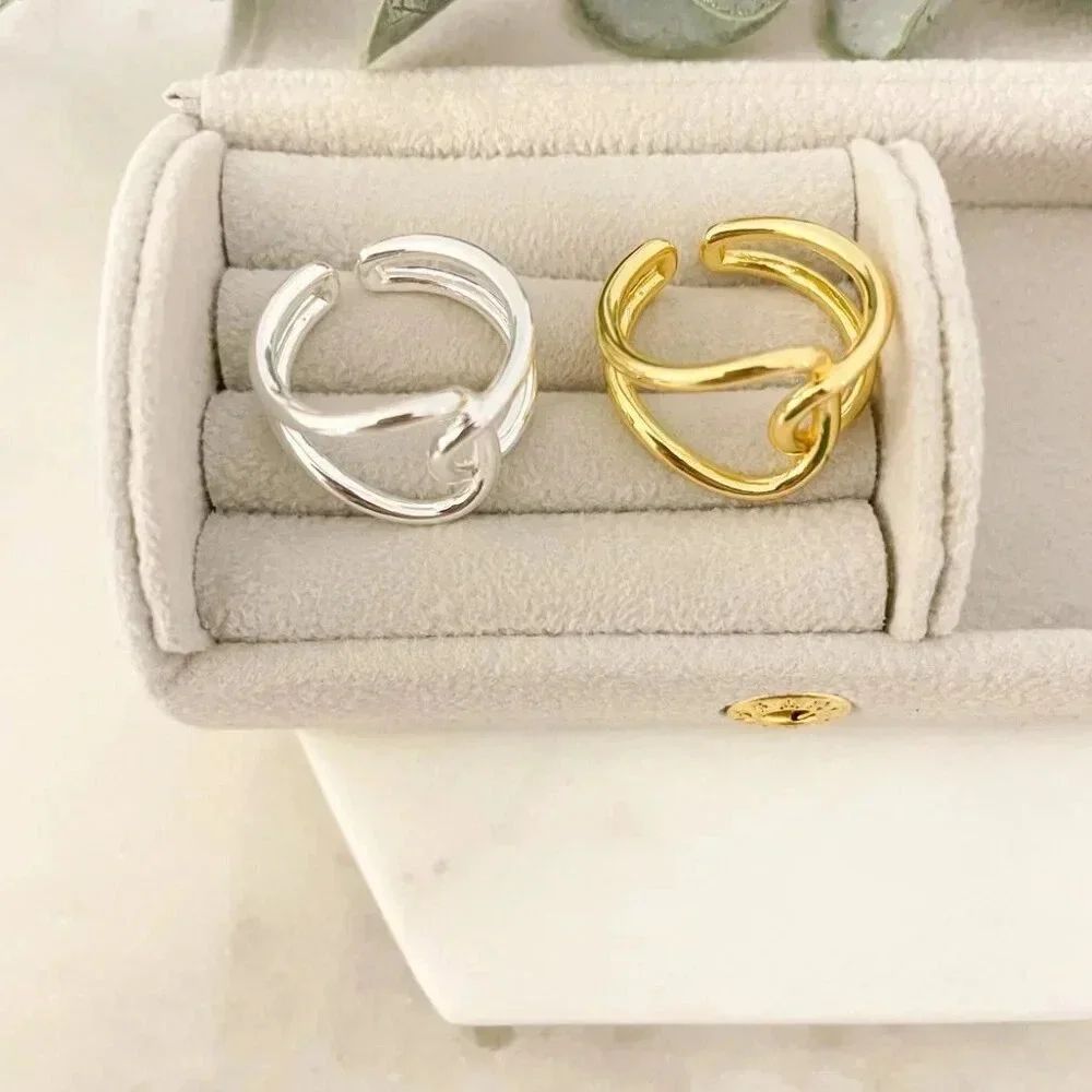 925 Sterling Silver Minimalist Ring Twist Ring Everyday Boho Ring Stackable Ring